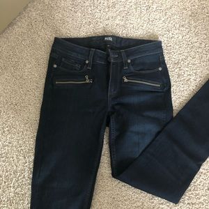 Paige skinny jeans with zipper detail